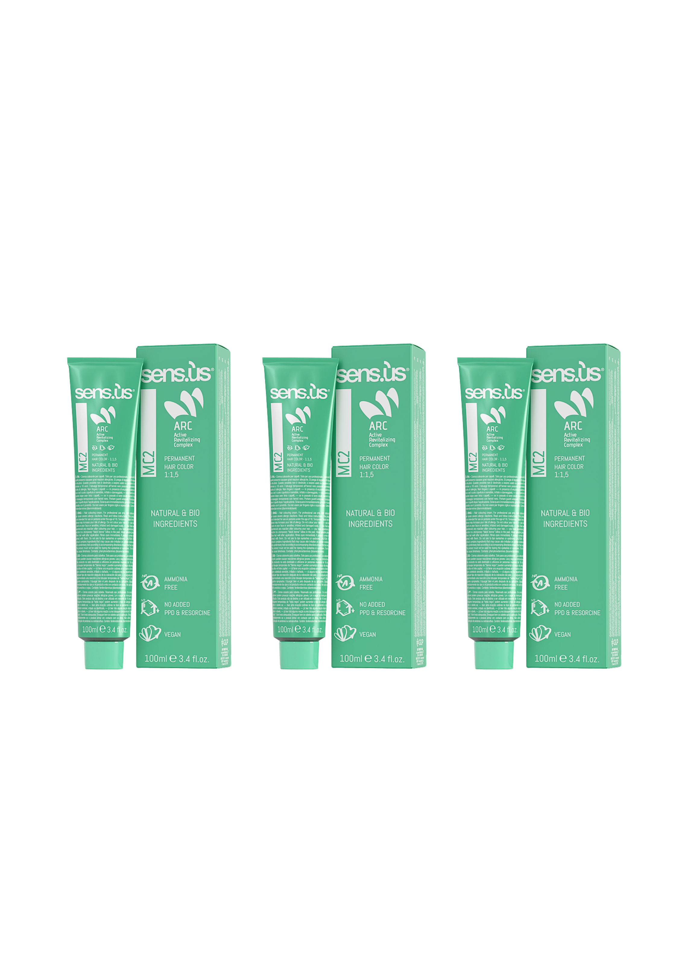 Tinte Vegano MC2 Sensus x3 | Sensus Hair Lover