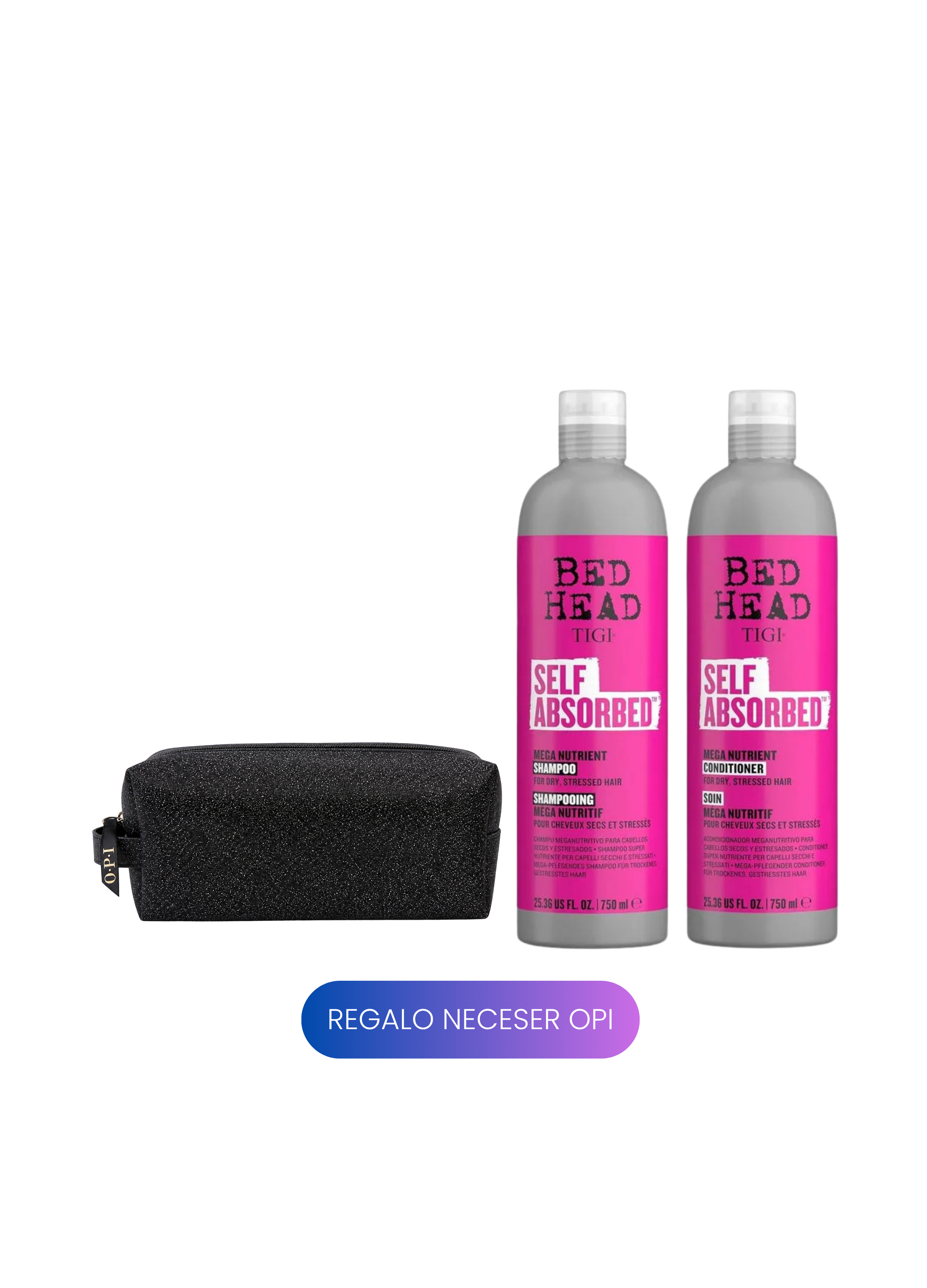 Pack Nutrición Self Absorbed Tigi 750ml + Regalo Neceser OPI
