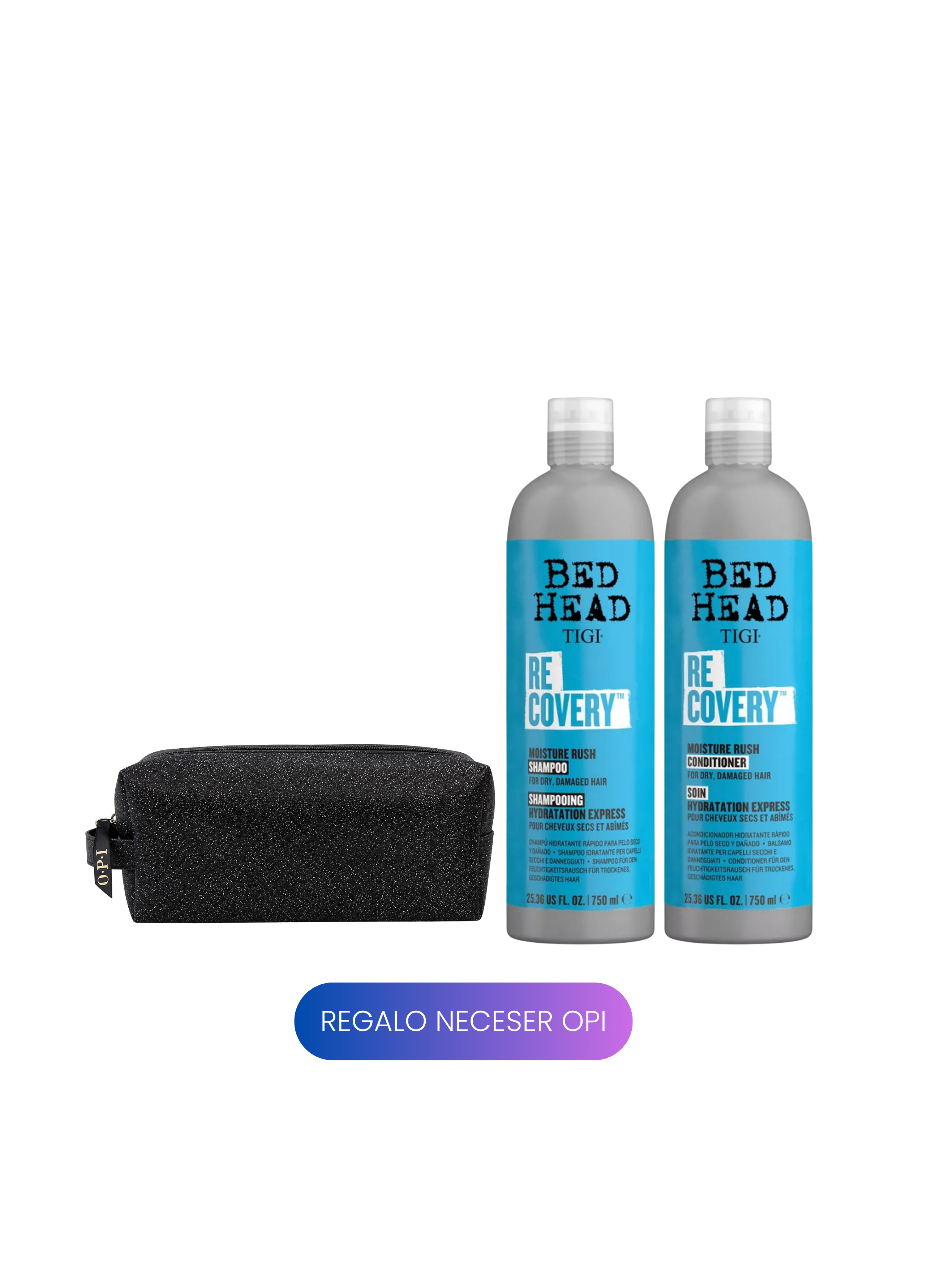 Pack Recovery Hidratación Tigi 750ml + Regalo neceser OPI