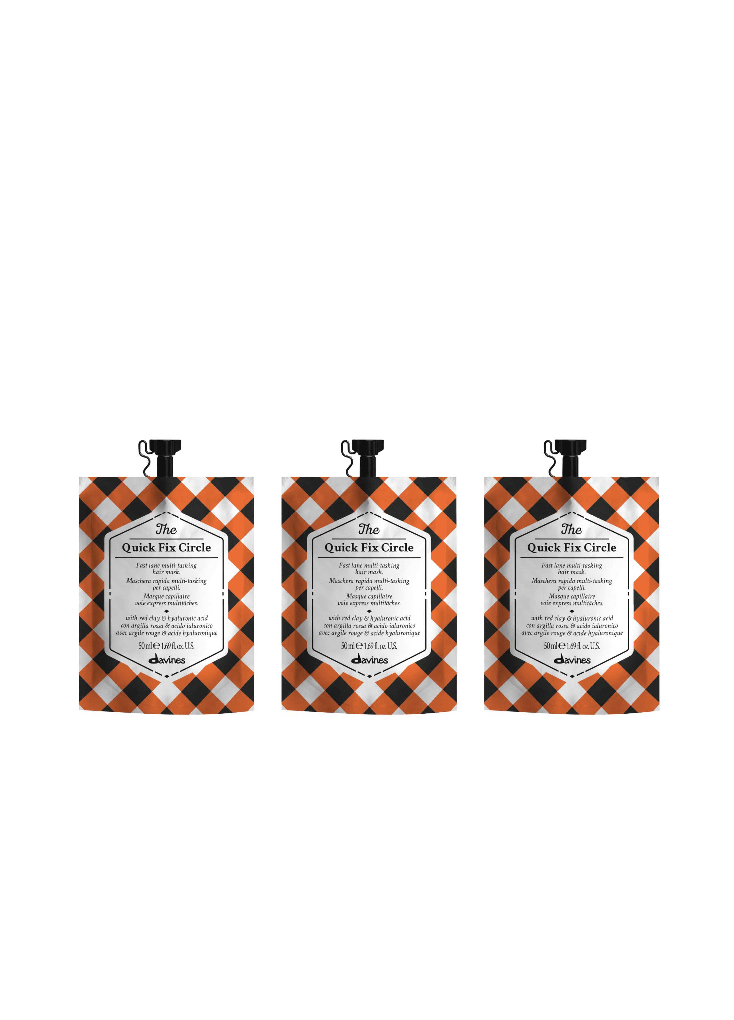 Pack x3 Mascarilla rápida “Multitasking” The Quick Fix Circle 50ml | Davines