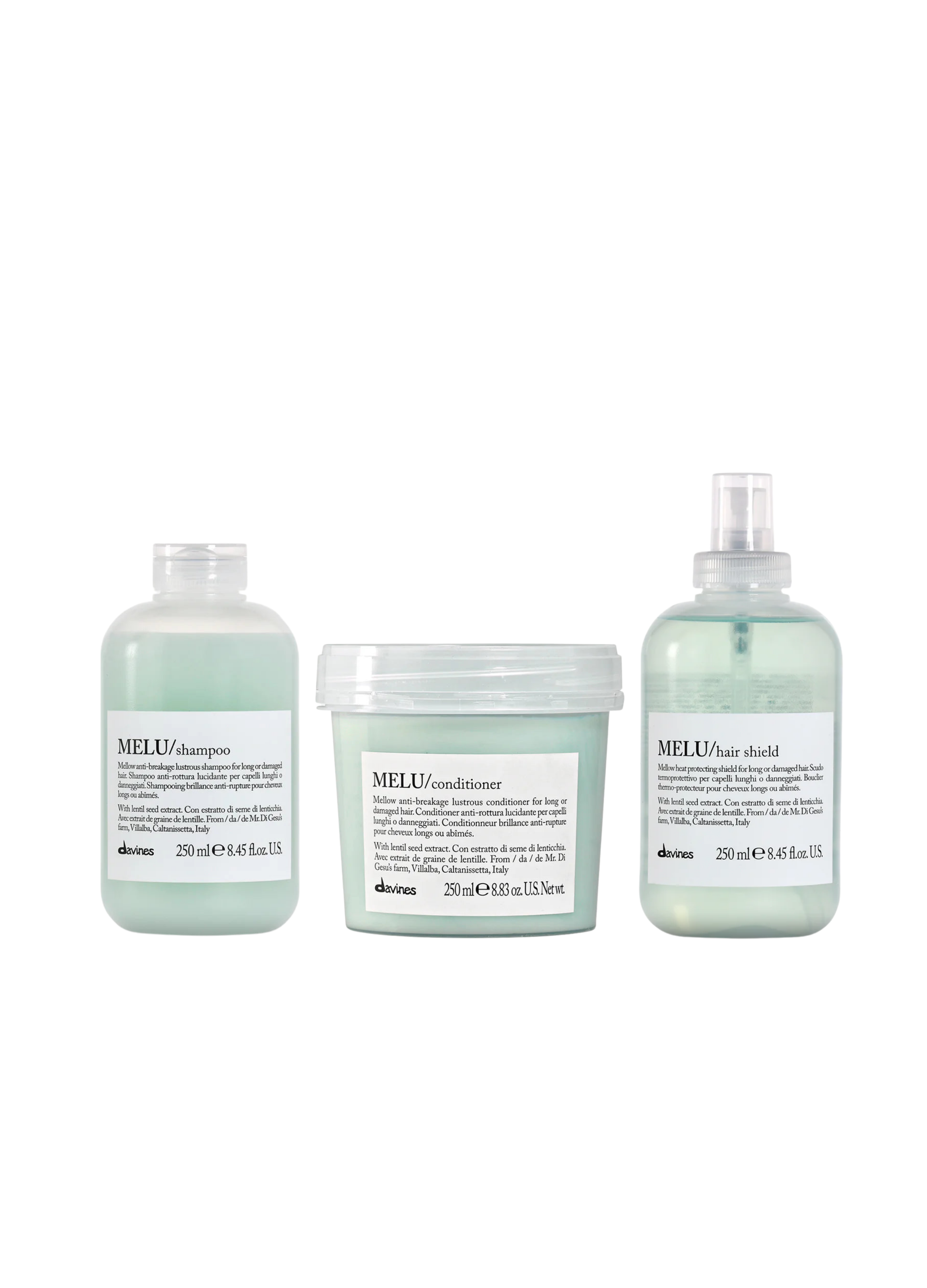 Davines Pack Davines MELU Anti Quiebre + Protección Térmica 250ml