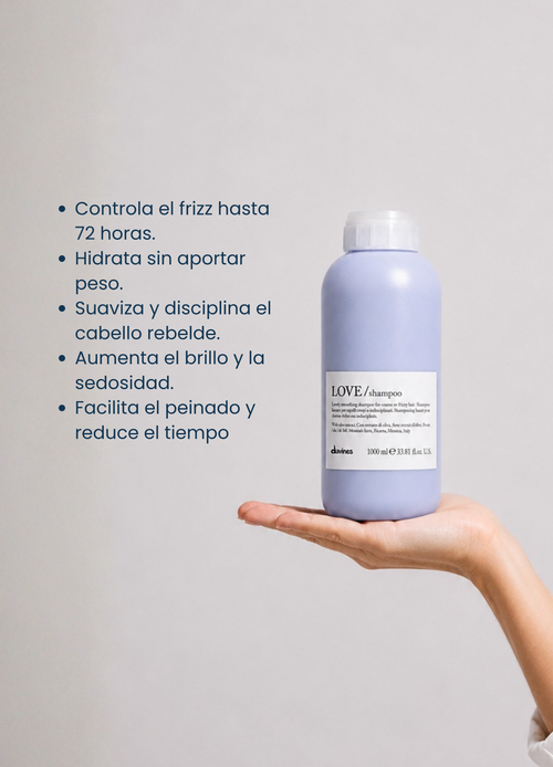 Davines Love Smoothing Shampoo 1L | Shampoo Antifrizz para Cabello Rebelde