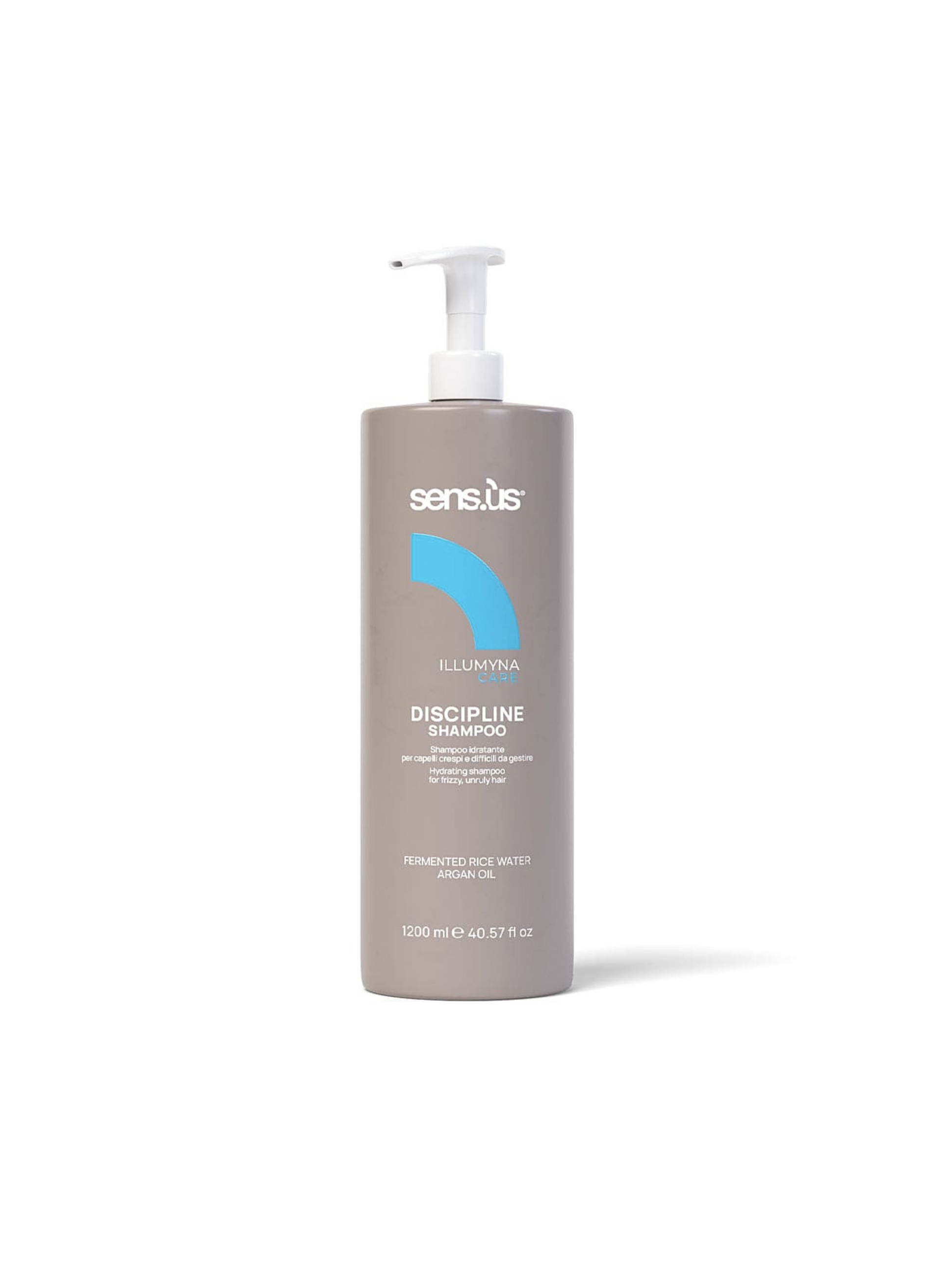 Shampoo Discipline Antifrizz Sensus Illumyna Care para Cabello Rebelde 1200 ml