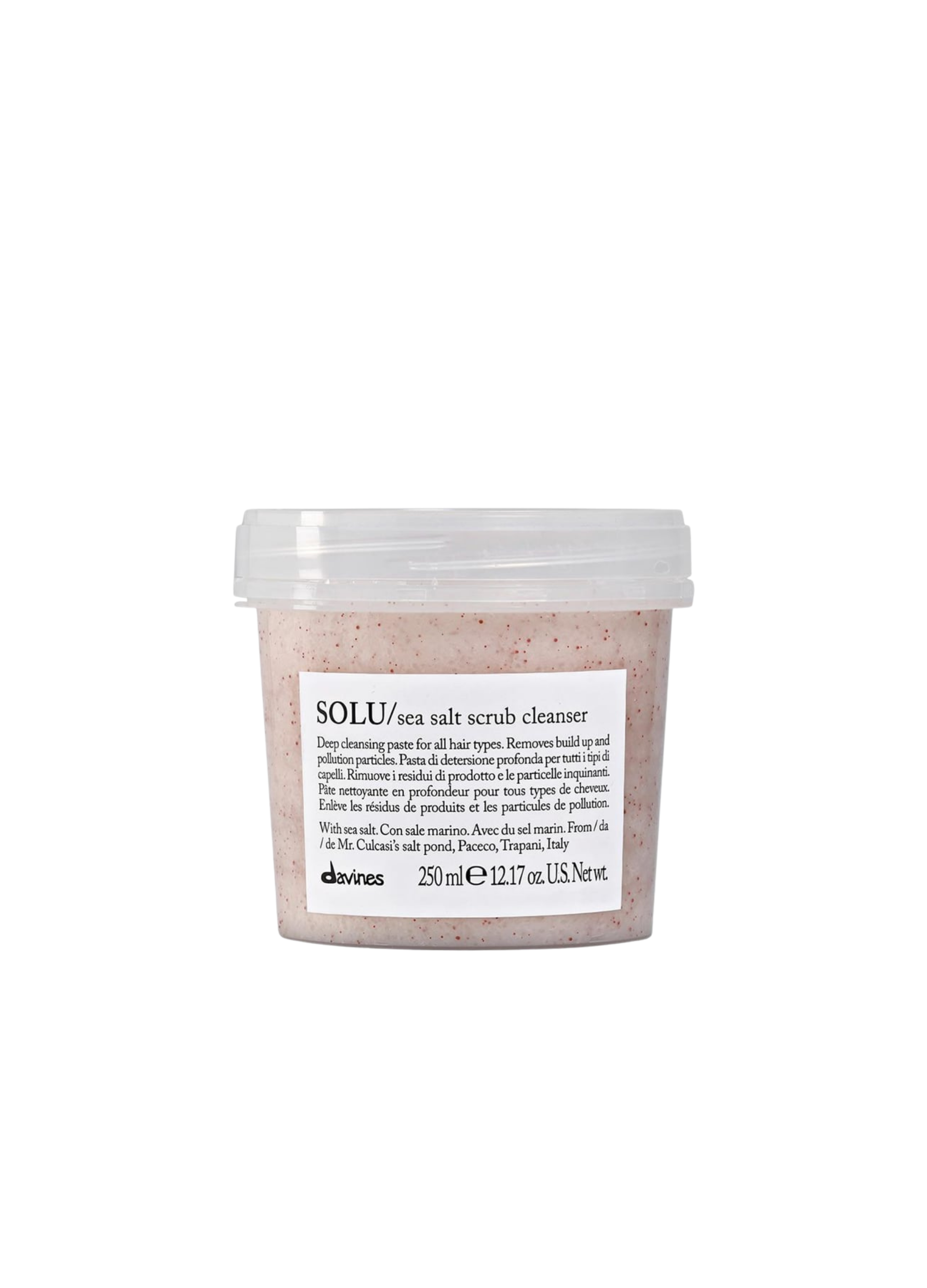 SOLU Davines Sea Salt Scrub Cleanser Exfoliante Purificante para Cuero Cabelludo 250 ml