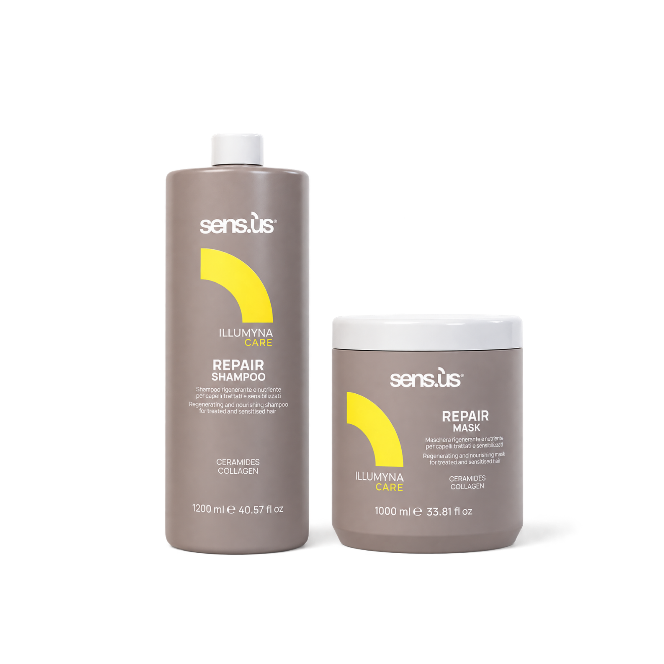 Pack Sensus Repair shampoo 1200ml y mascarilla 1000ml Illumyna Care