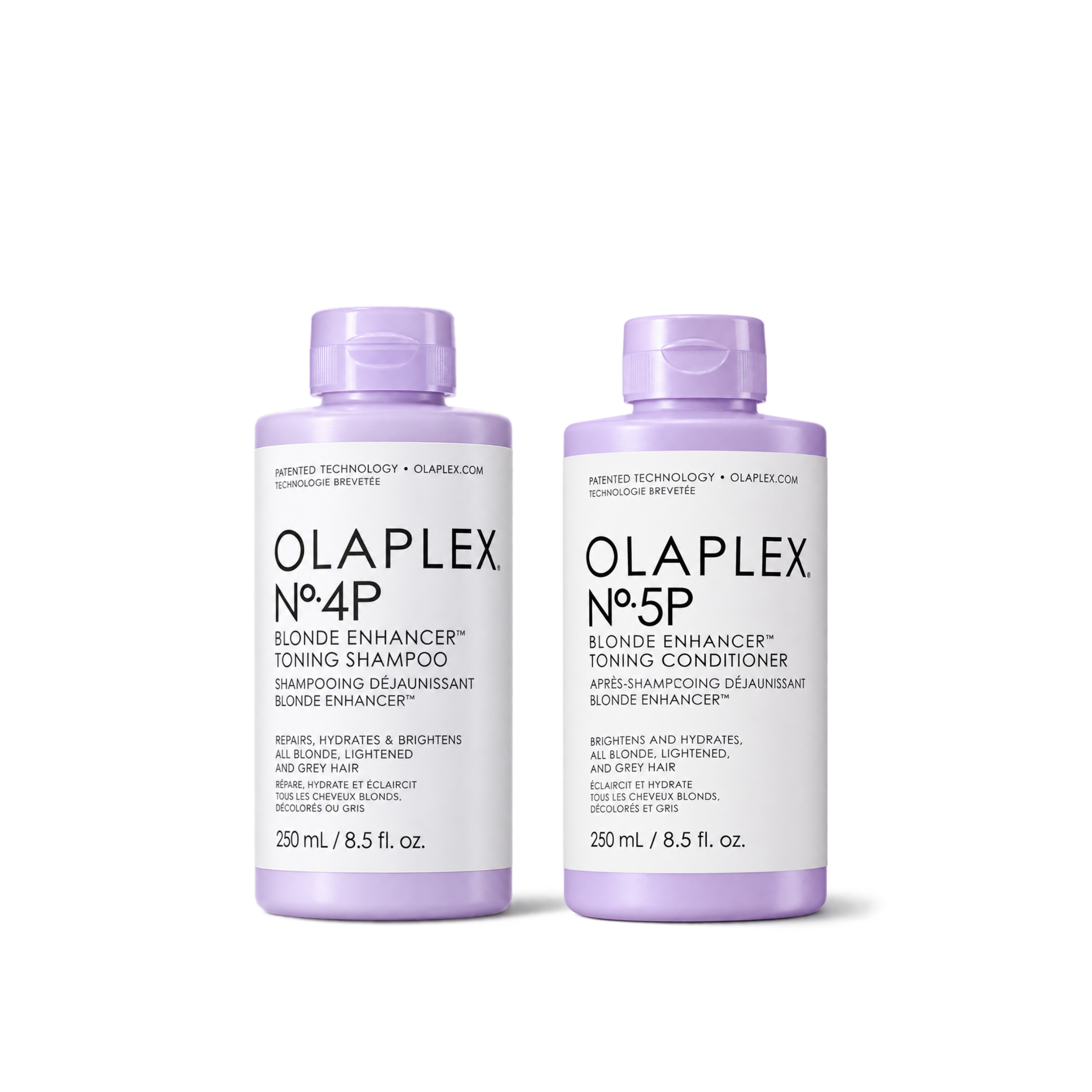 Olaplex Blonde Enhancer Toning Dúo Nº 4P + Nº 5P Shampoo y Acondicionador Matizador 250ml