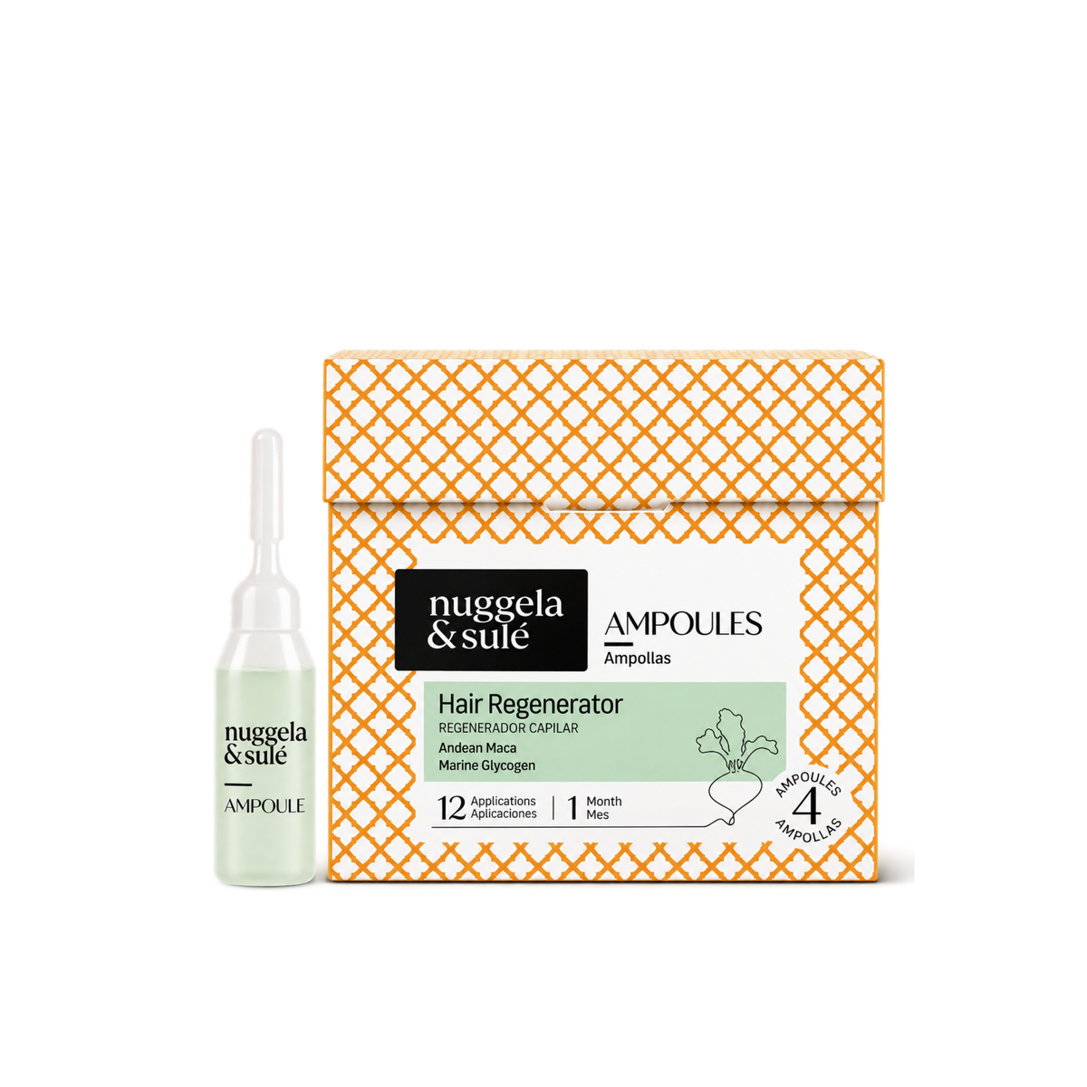Nuggela & Sulé Ampollas Regenerador Capilar Pack 4 Unidades | Repara, Fortalece y Revitaliza el Cabello