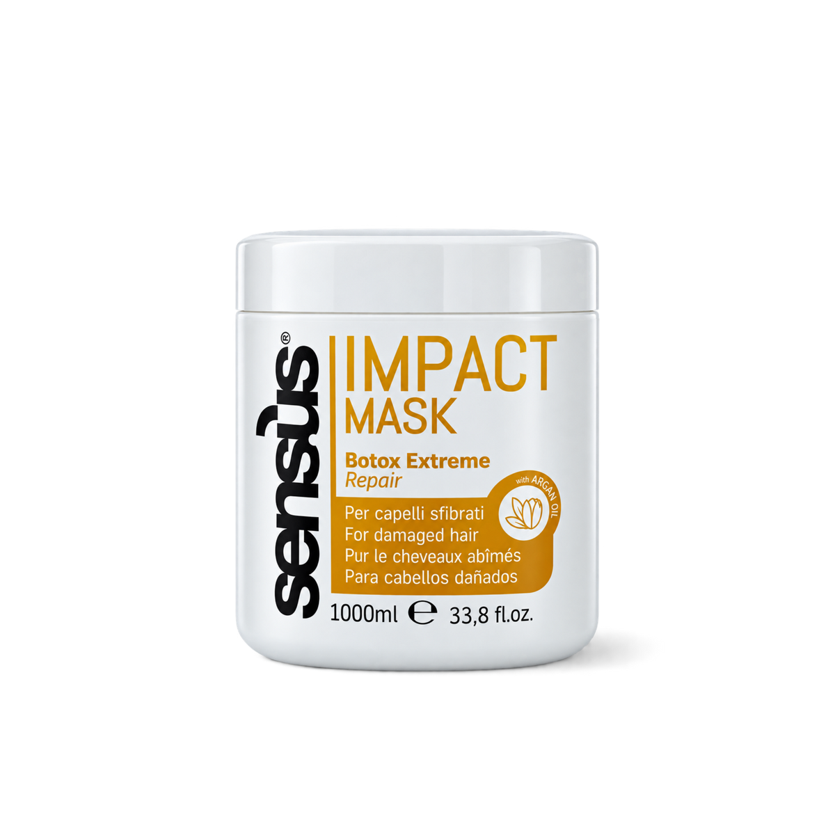 Sensus Tratamiento Capilar de Argán 1000 ml | Mascarilla Nutritiva Profesional para Cabello Seco y Dañado