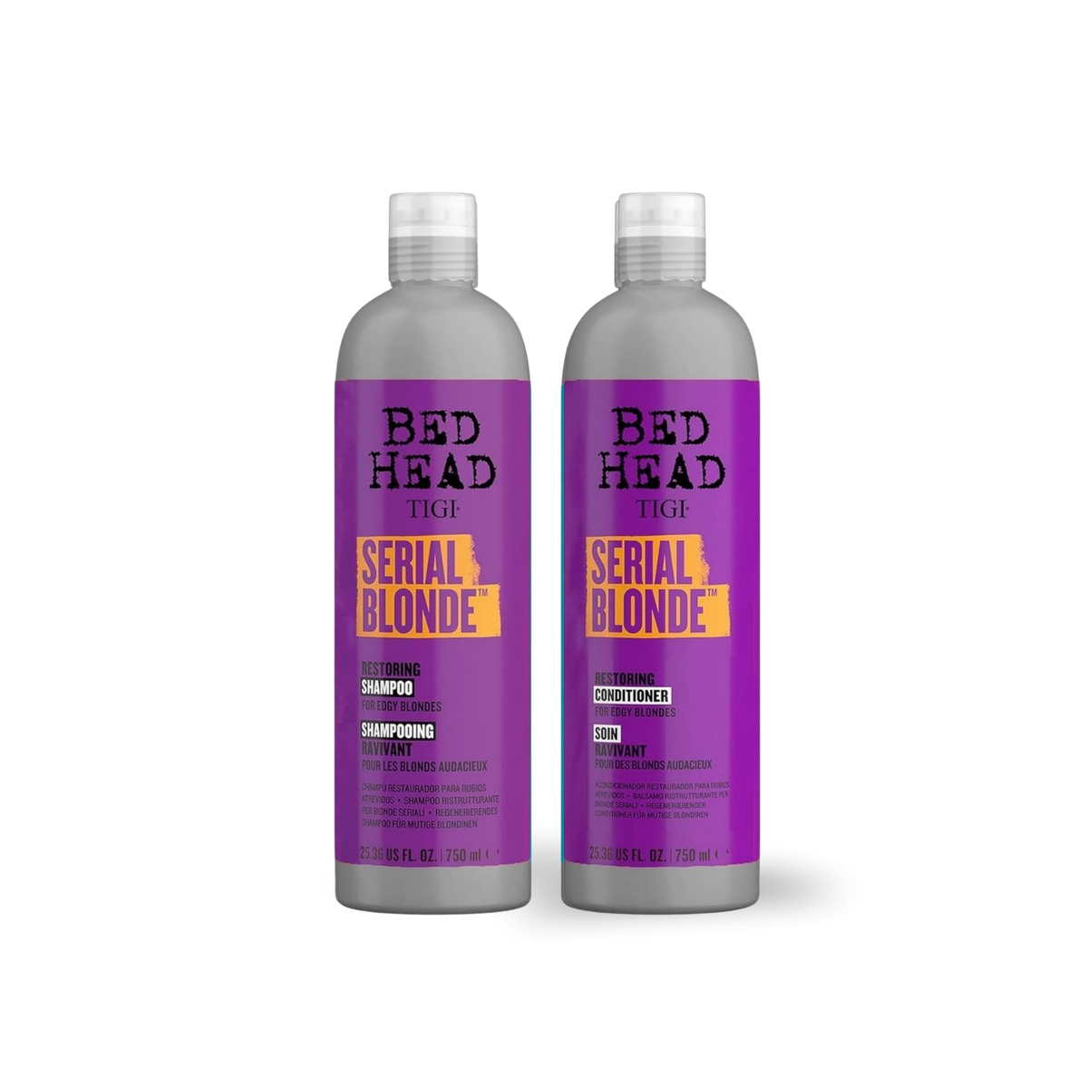 Dúo TIGI Bed Head Serial Blonde Shampoo + Acondicionador 750 ml | Cabello Rubio
