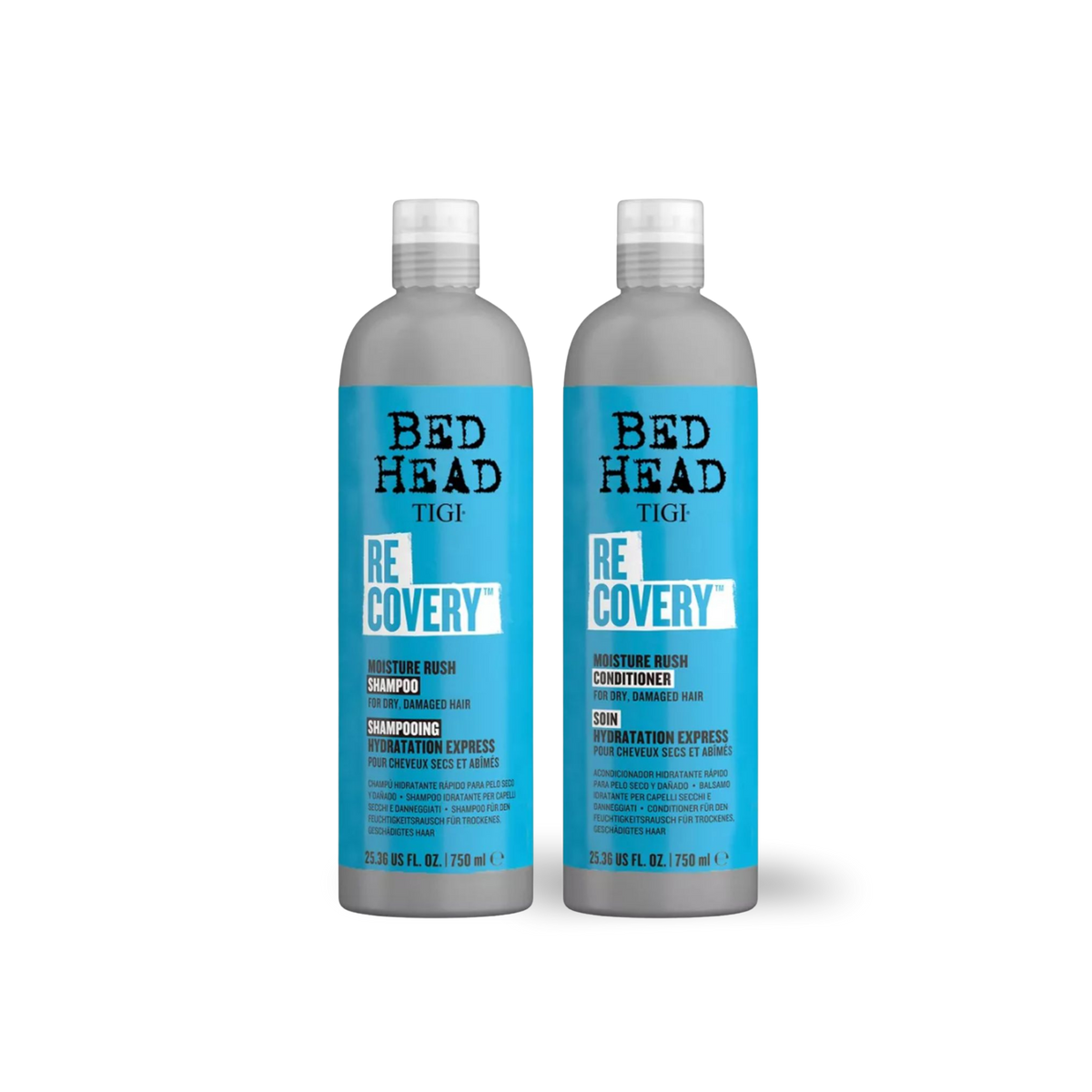 Dúo TIGI Bed Head Recovery Shampoo + Acondicionador 750 ml | Cabello Seco y Dañado