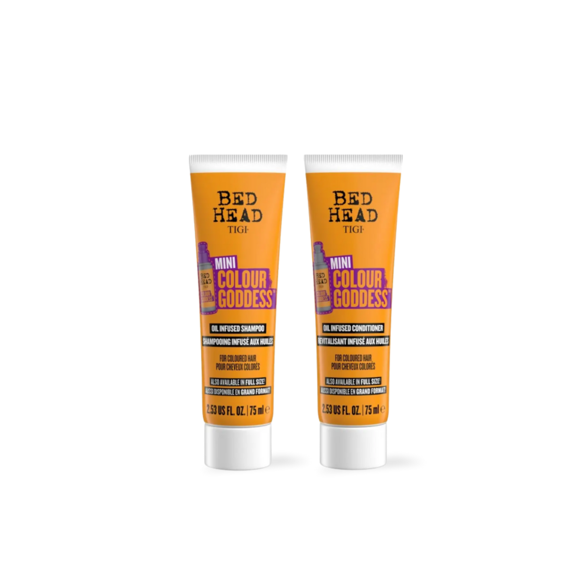Pack TIGI Bed Head Colour Goddess Travel Shampoo + Conditioner 75 ml | Cabello Teñido