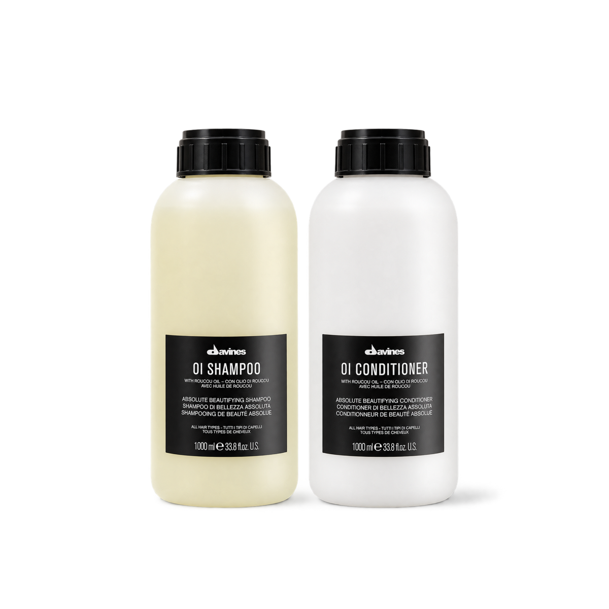 Pack Davines OI Shampoo + Acondicionador 1 Litro Brillo, suavidad e hidratación