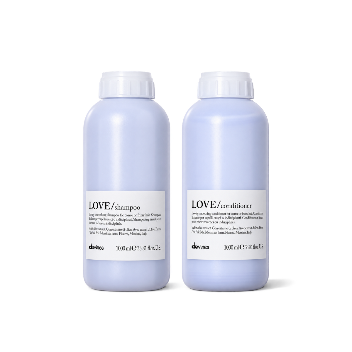 Pack Davines Love Smoothing 1L | Shampoo + Acondicionador Antifrizz Cabellos rebeldes