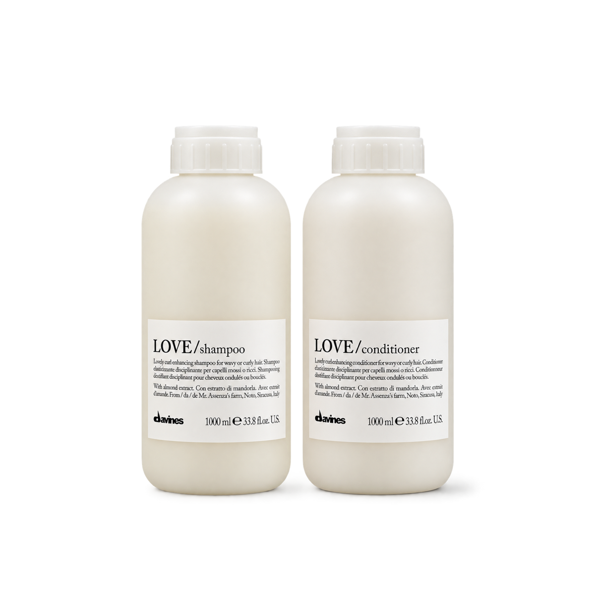 Pack Davines LOVE Curl 1L | Shampoo + Acondicionador para Cabello Rizado y Ondulado