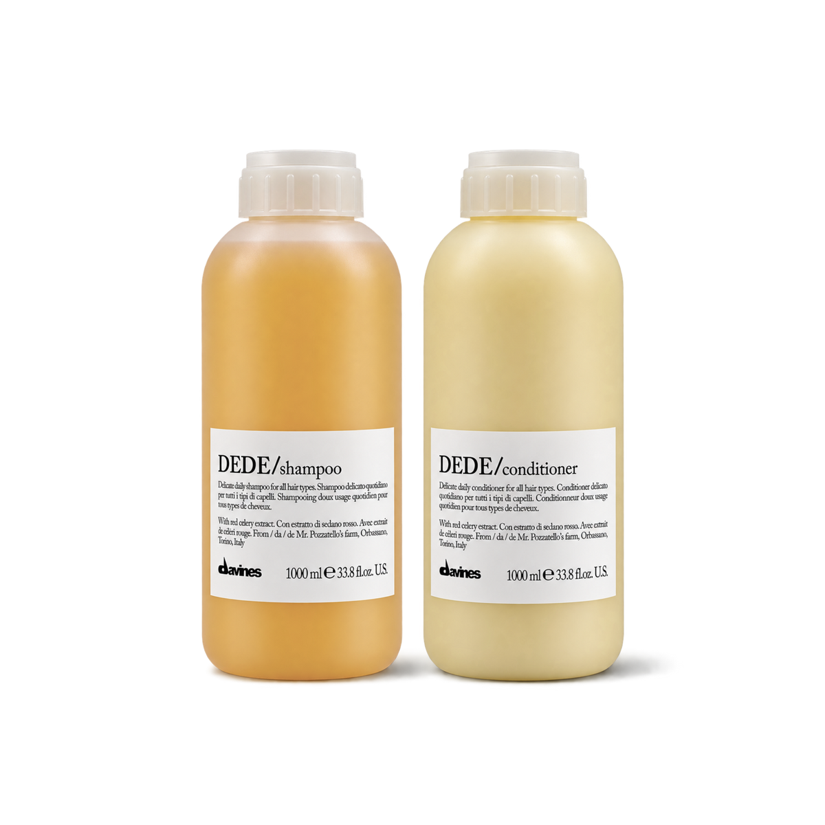 Pack Davines DEDE Shampoo+ DEDE Conditioner 1 L | Hidratación Ligera y Cuidado Diario para Todo Tipo de Cabello