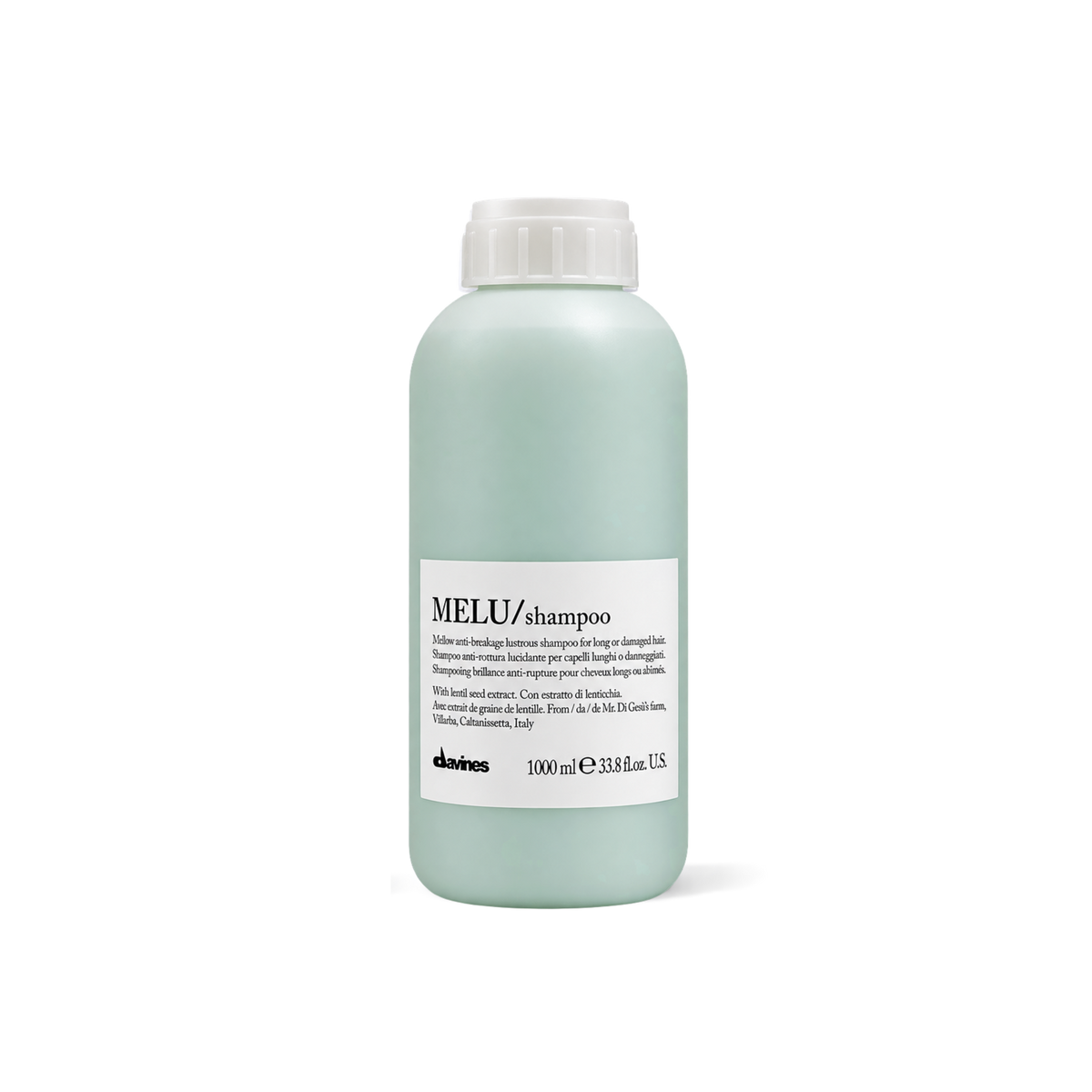 Davines MELU Shampoo 1L | Shampoo Fortalecedor Profesional para Cabello Largo y Quebradizo