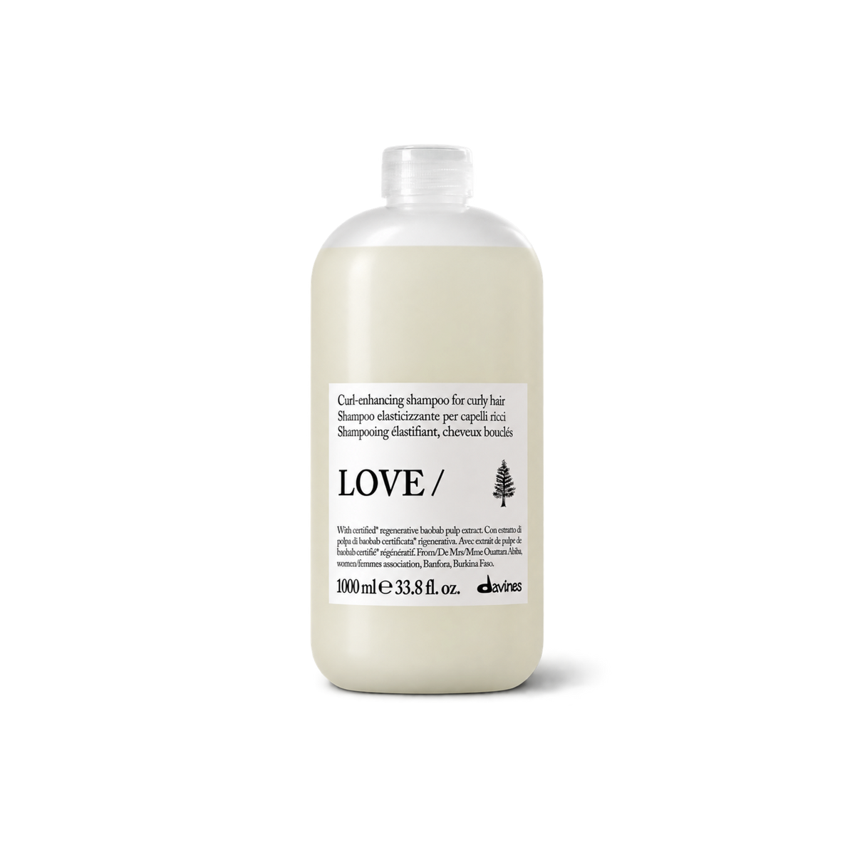 Shampoo Love Curl Davines 1 litro para Cabello Rizado y Ondulado