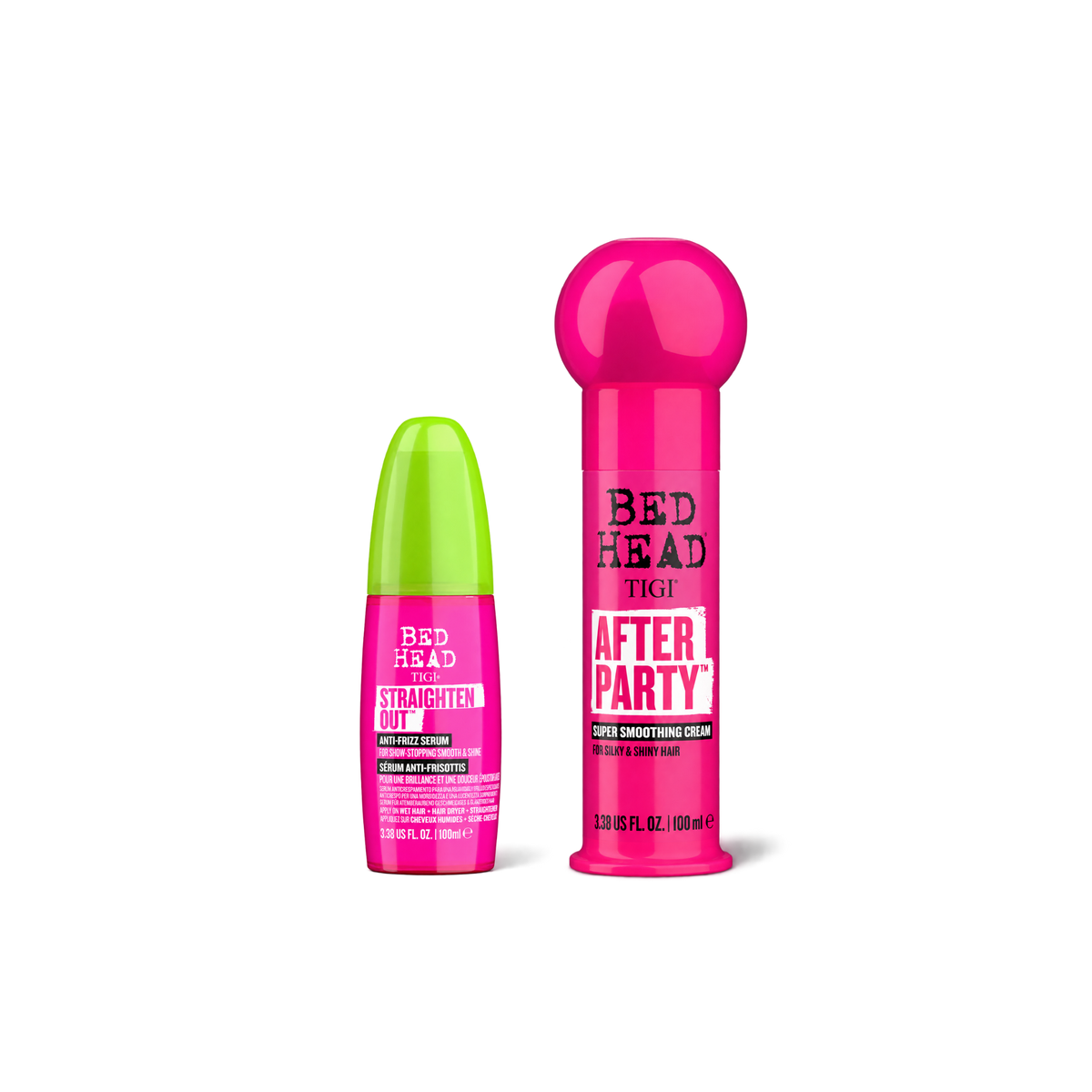 Pack Control de frizz y suavidad After Party 100 ml + Straighten Out 100 ml Tigi Bed Head