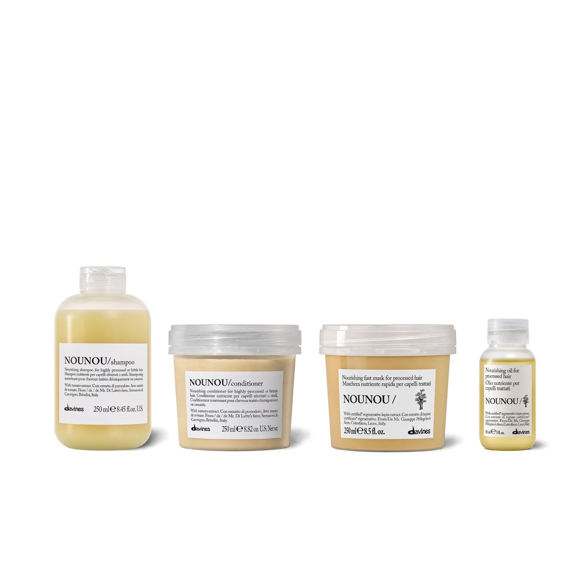 Pack Davines Nounou Pack Completo Nutrición, Fuerza y Brillo