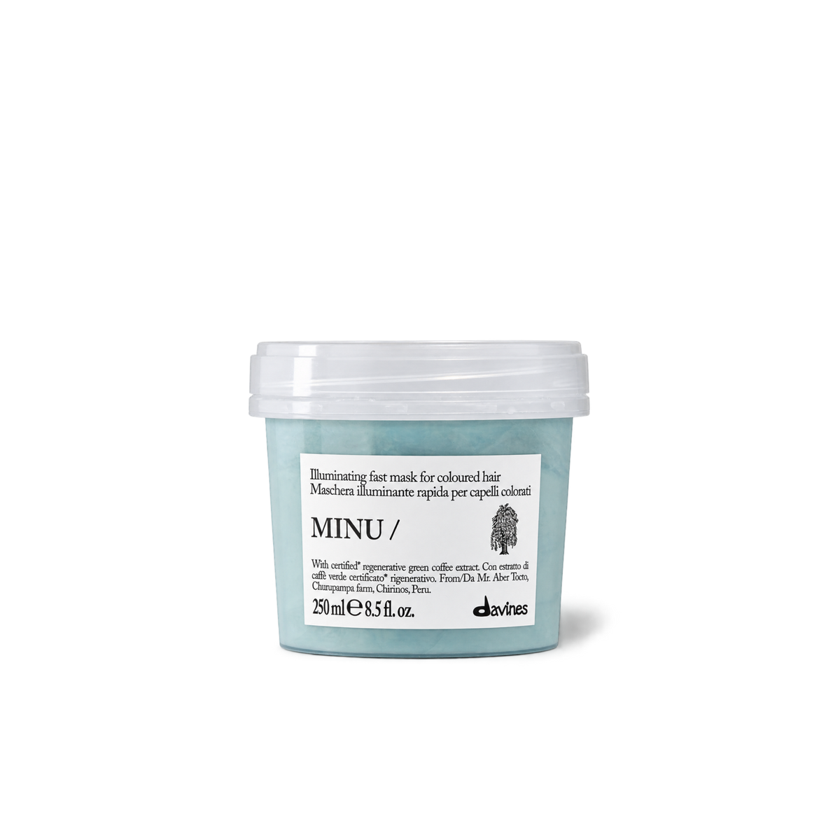 Mascarilla Minu Davines 250ml para Cabello Teñido con Hidratación y Protección del Color