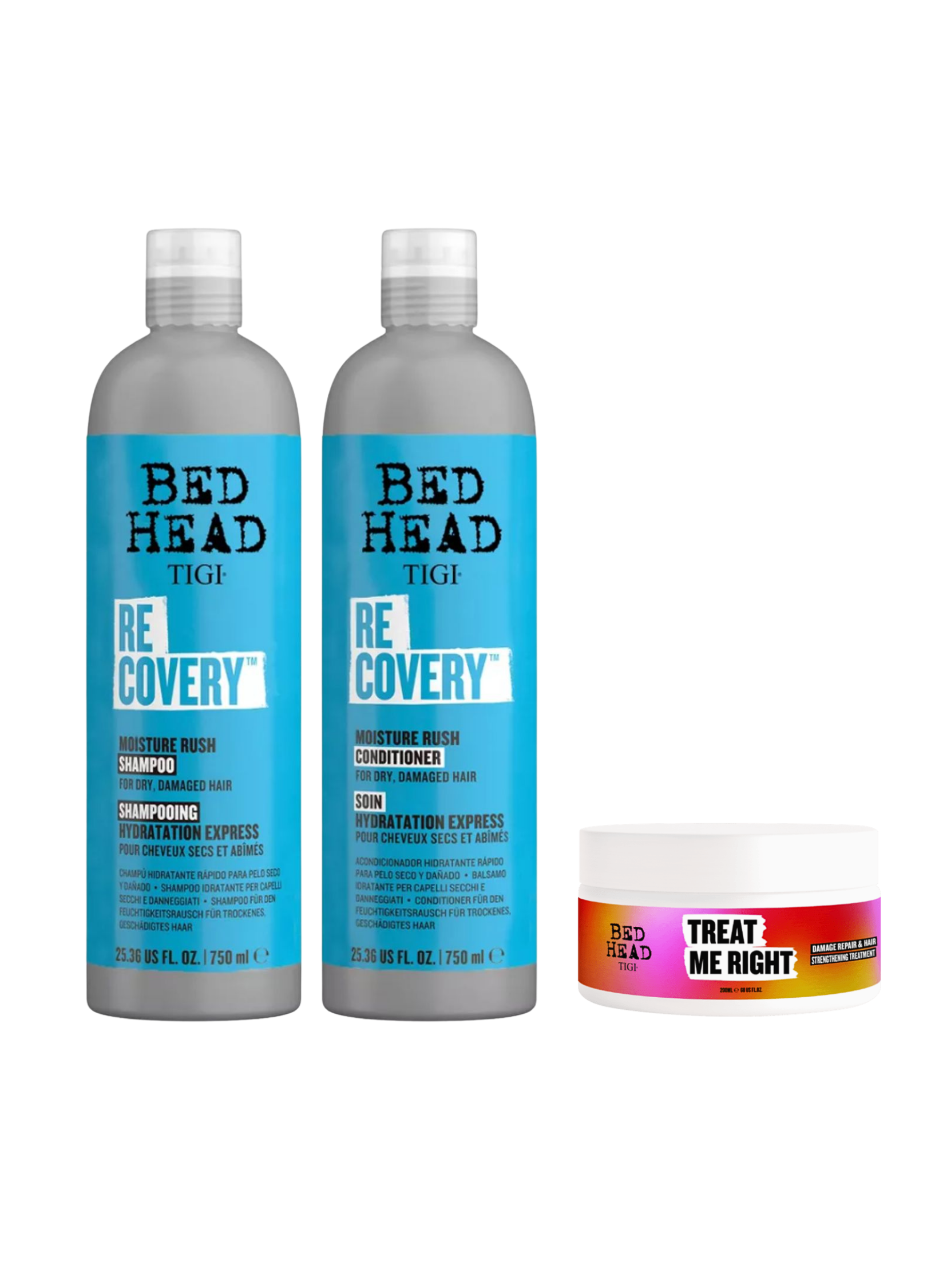Pack Recovery Hidratación 750 ml y Mascarilla Treat Me Right Tigi