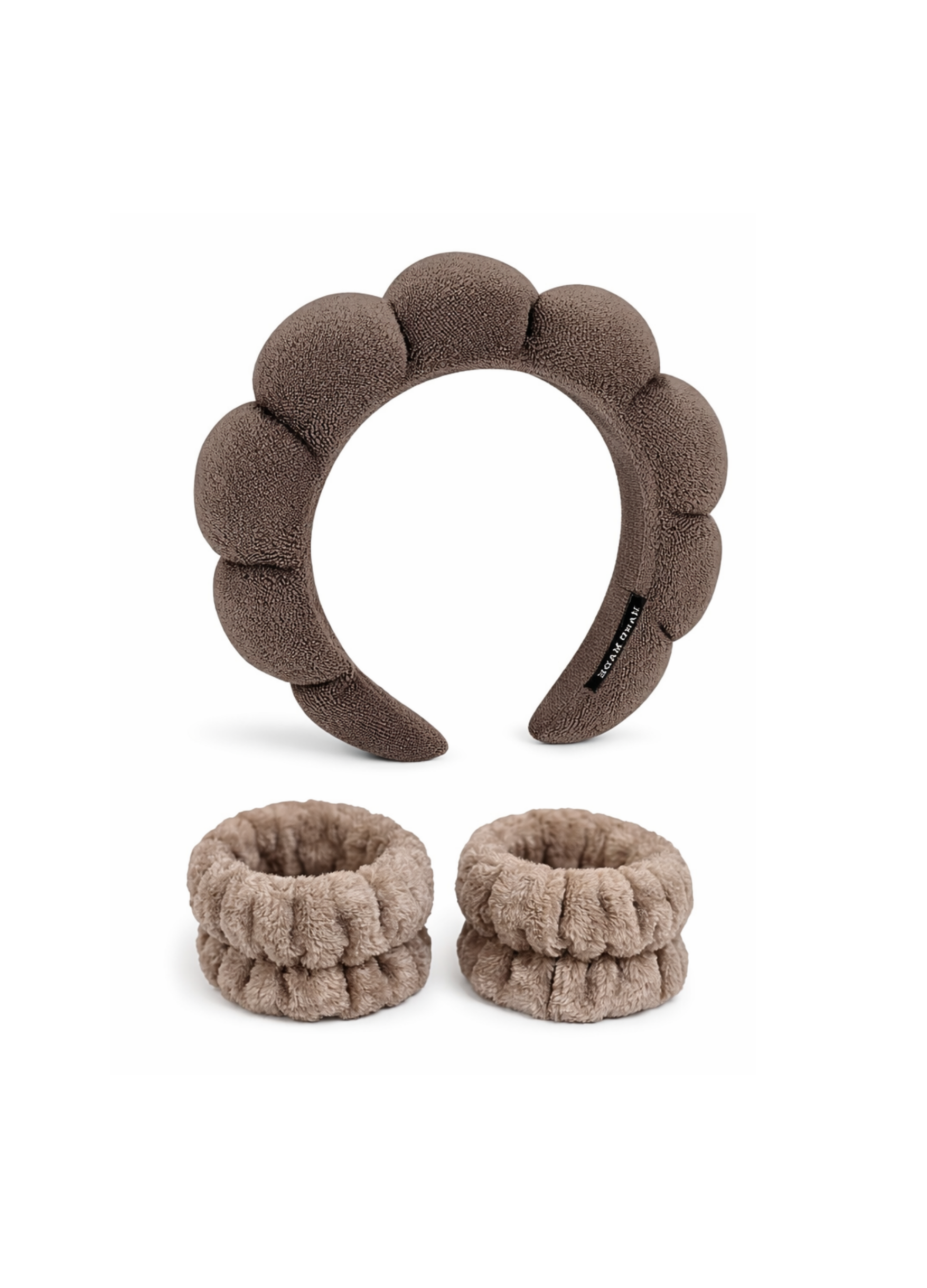 Set Spa Facial Vincha + Muñequeras de Microfibra Suave