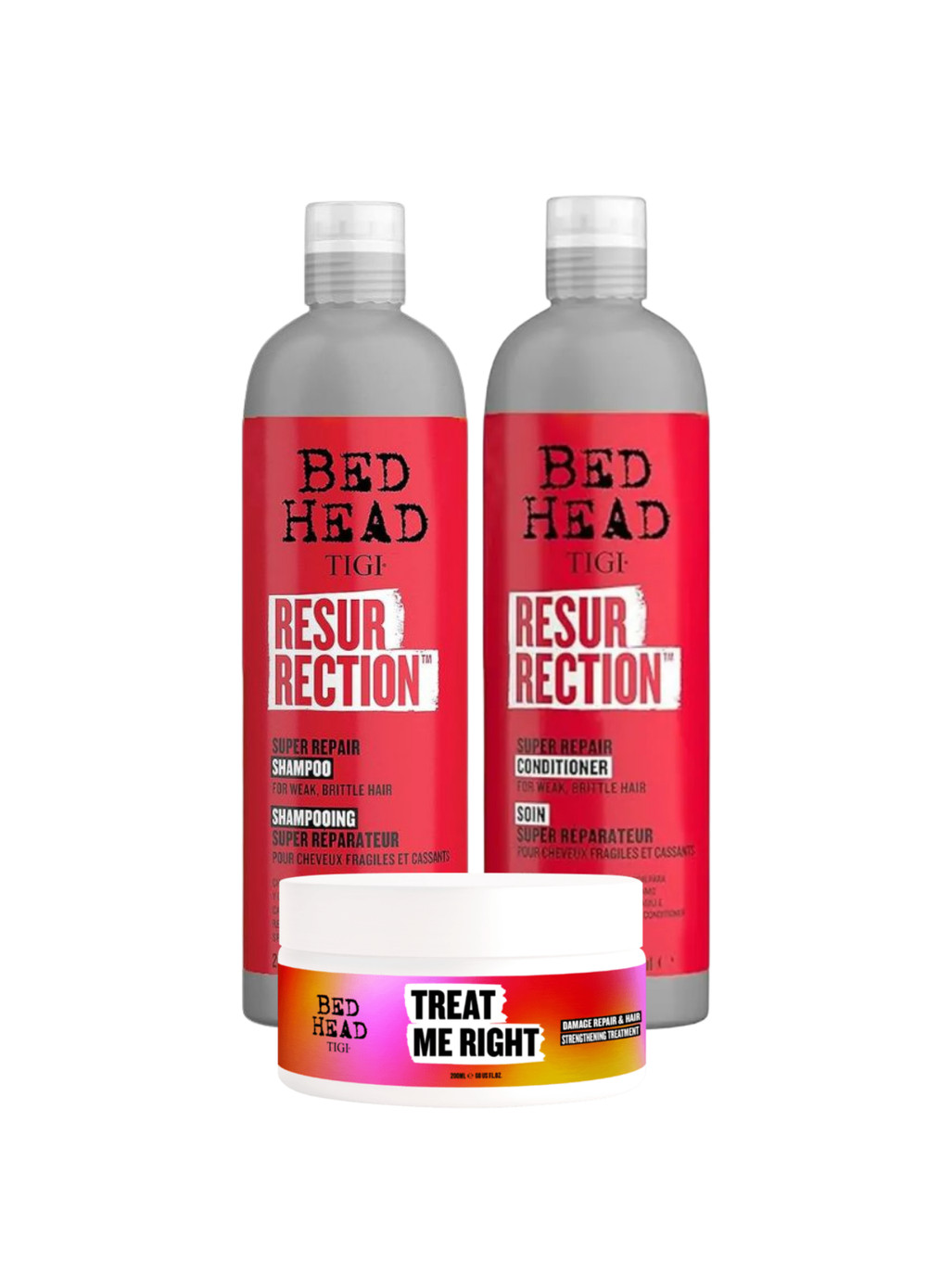 Pack Resurrection Shampoo + Acondicionador 750ml + Mascarilla Treat me Right | Tigi