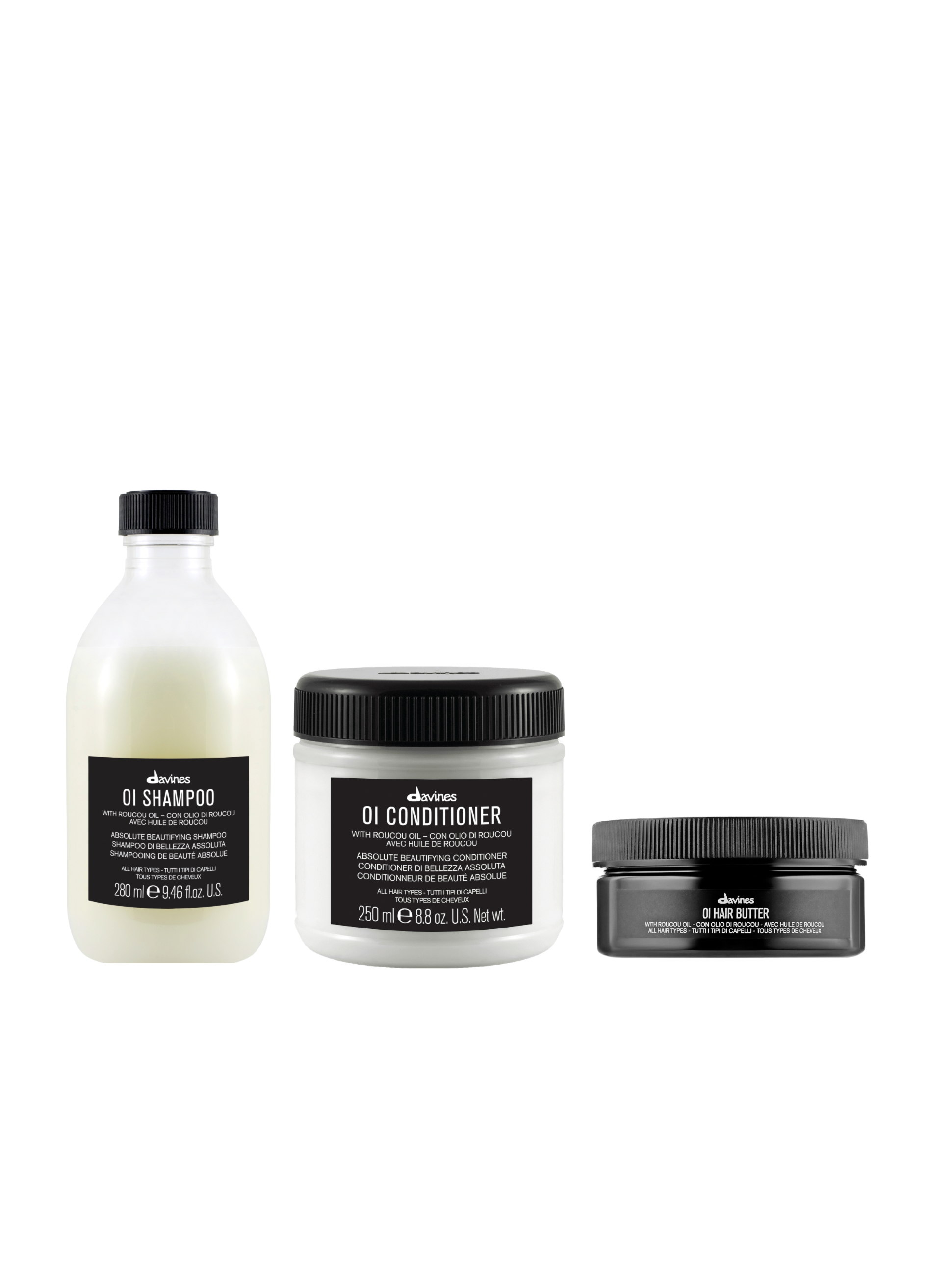 Pack Oi Davines Shampoo, acondicionador y mascarilla Butter