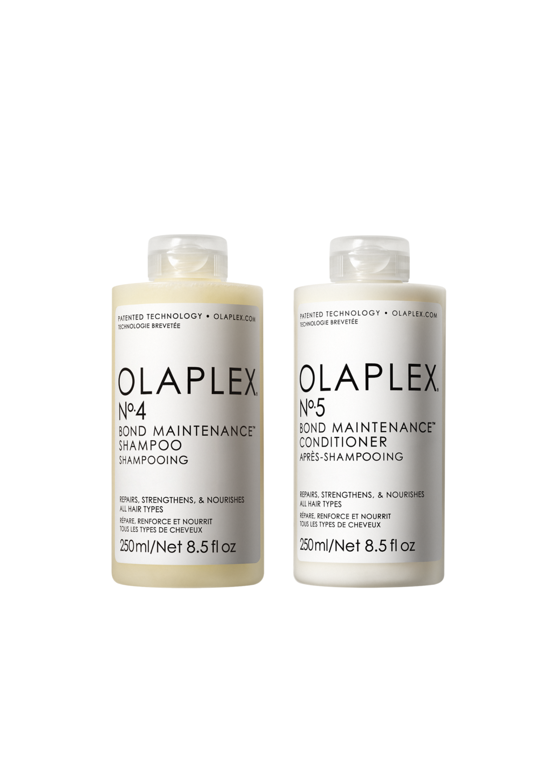 Olaplex Dúo N°4 y N°5 Shampoo + Acondicionador Reparador 250ml