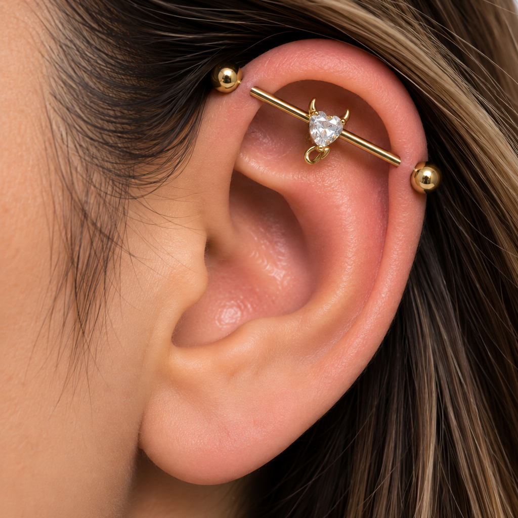 Piercing Industrial Seraphine | Braja Joyería
