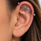 Piercing Industrial Floriane | Braja Joyería
