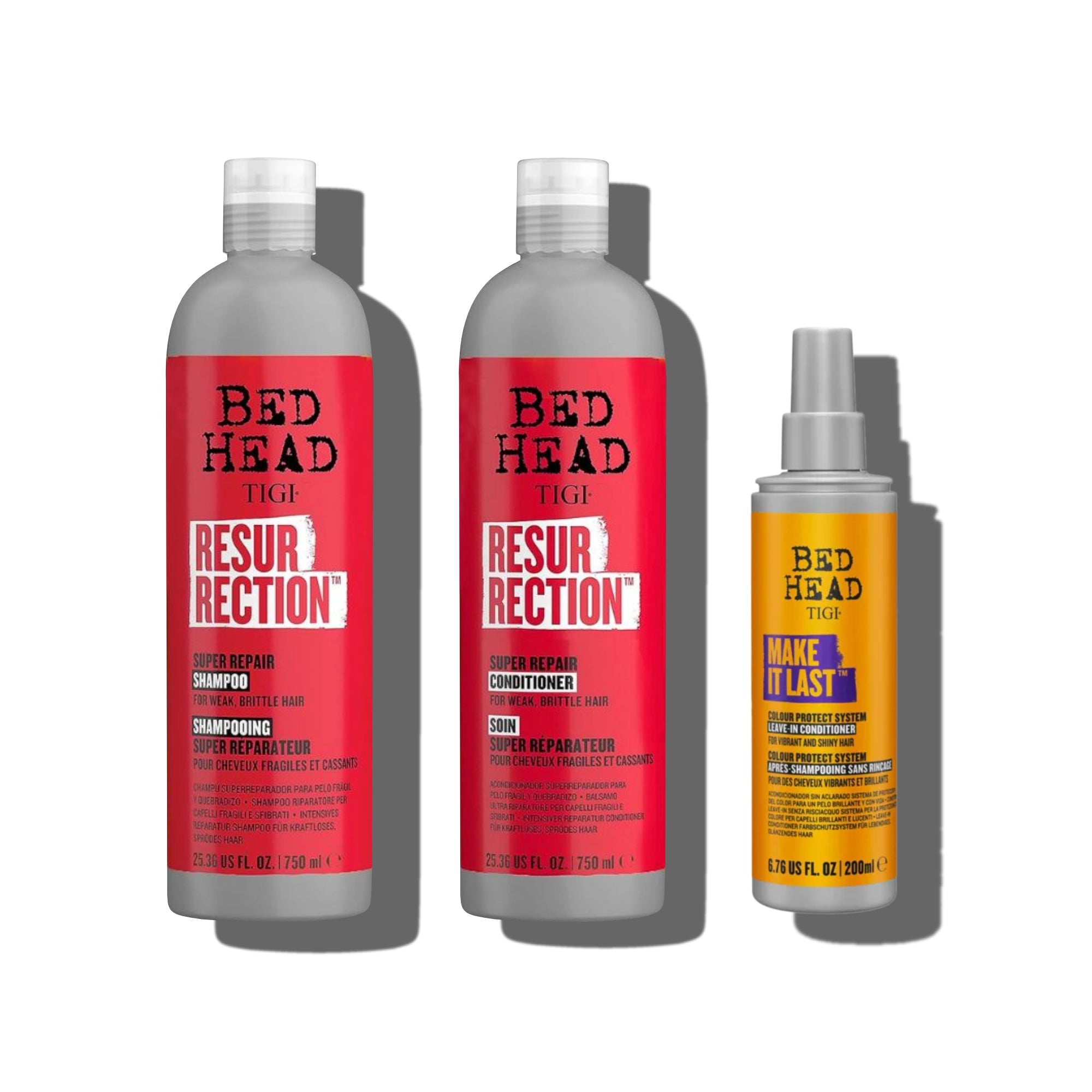 Pack TIGI Resurrection
Resurrection Shampoo 750 ml
Resurrection Conditioner 750 ml
Make It Last Conditioner
Shampoo reparador TIGI
Acondicionador reparador TIGI
Acondicionador para cabello teñido
Pack reparación capilar
Cabello dañado
Cabello decolorado
Hair Care TIGI
TIGI Bed Head Perú
Tratamiento profesional
Productos TIGI originales
Hidratación capilar
