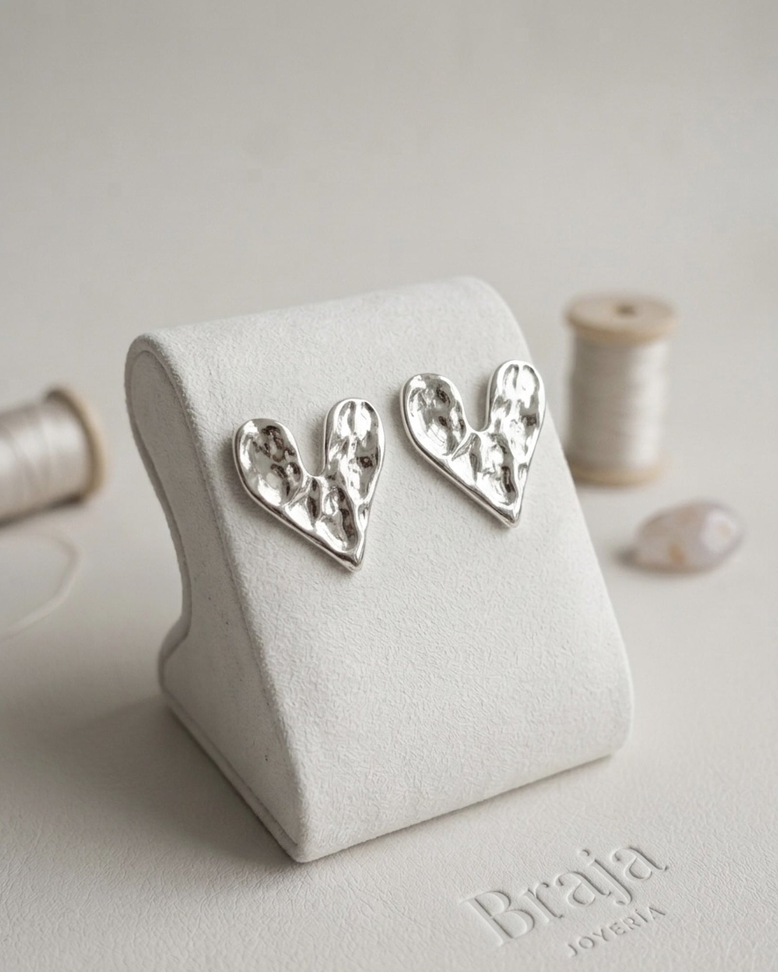 Aretes Corazón Dalia| Braja Joyería